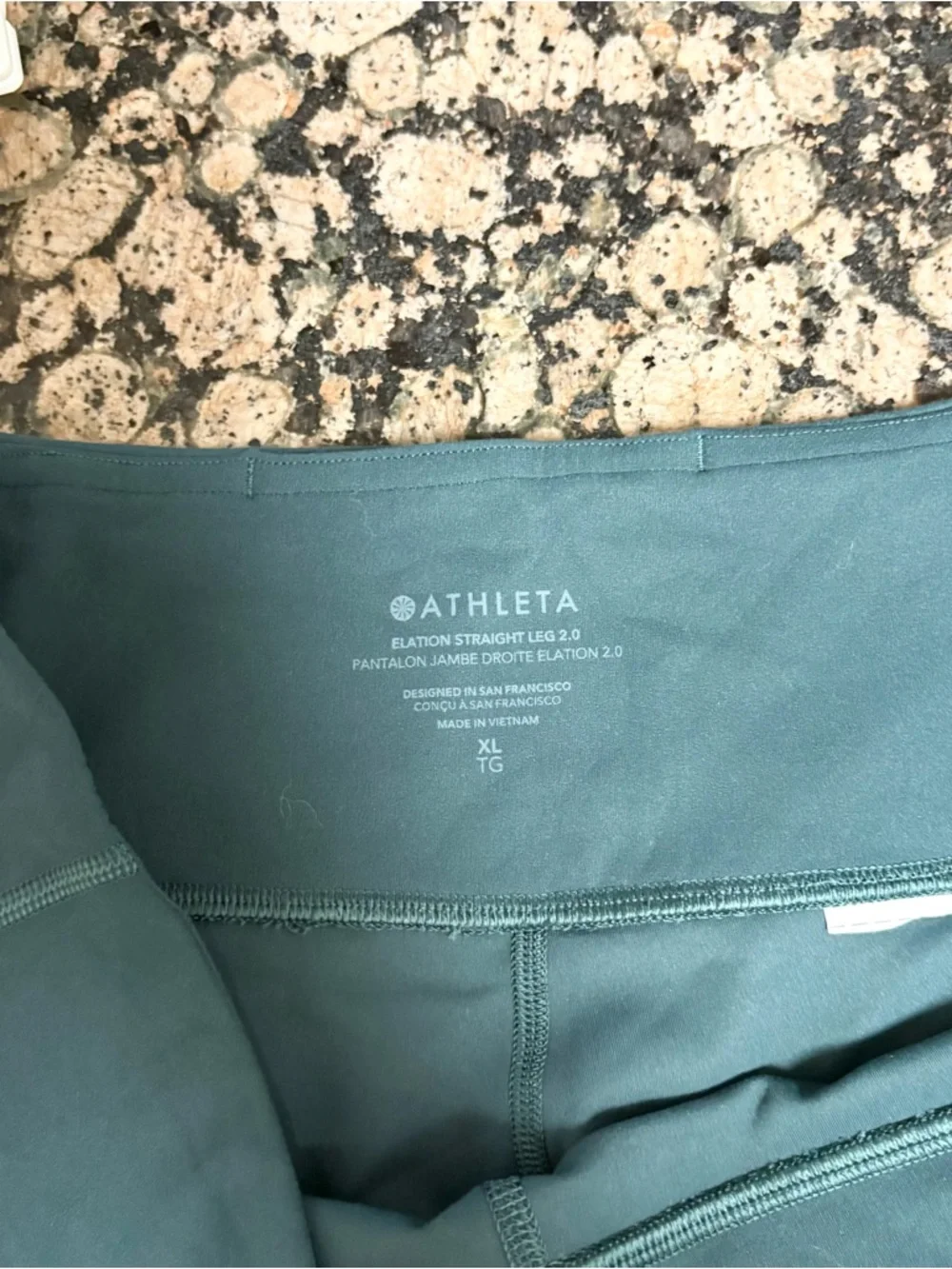 Athleta High Rise Elation Straight Leg Pant 2.0 Pine Green Stretch Size XL - Picture 5 of 6